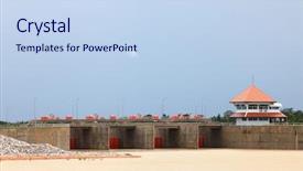  Presentation with dam - Theme featuring reservoir and dam with control background and a  colored foreground