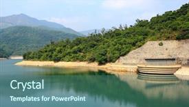  Presentation with water reservoir - PPT layouts enhanced with reservoirs background and a seafoam green colored foreground