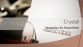  Presentation with cyber sex word written - Slide deck having reshoring-word-written background and a sky blue colored foreground