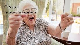  Presentation with carer - Theme having residence - female resident sitting in chair background and a mint green colored foreground