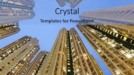  Presentation with apartment - Presentation with resident apartment building from low angle background and a light blue colored foreground