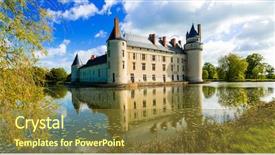  Presentation with romantic - Slide deck enhanced with beautiful le plessis-bourre france background and a tawny brown colored foreground