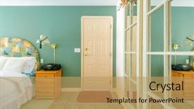  Presentation with classic - Colorful slide set enhanced with resident hall - classic american home entrance interior backdrop and a yellow colored foreground