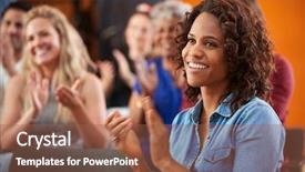  Presentation with neighborhood - Amazing slide set having resident hall - group attending neighborhood meeting applauding backdrop and a tawny brown colored foreground