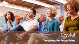  Presentation with community meeting - PPT theme enhanced with resident hall - group attending neighborhood meeting background and a tawny brown colored foreground