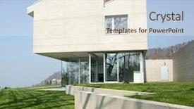  Presentation with switzerland - Presentation theme featuring resident rights - modern house in switzerland background and a cream colored foreground