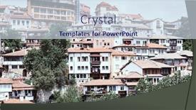  Presentation with residential - Presentation enhanced with residential-area-in-the-city background and a sky blue colored foreground