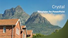  Presentation with cape town south africa - Presentation with residential-area-near-table-mountain background and a teal colored foreground