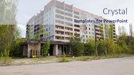  Presentation with pripyat - Amazing presentation having residential-area-of-abandoned-pripyat backdrop and a sky blue colored foreground