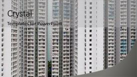  Presentation with residential - Slides with residential building facade background and a light gray colored foreground