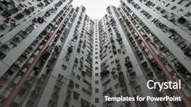  Presentation with residential - Amazing presentation theme having residential building from low angle backdrop and a dark gray colored foreground