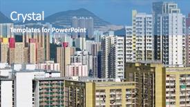  Presentation with residential - Slide deck consisting of residential building background and a teal colored foreground