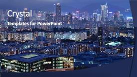  Presentation with capacity building - Beautiful theme featuring residential buildings in night backdrop and a  colored foreground