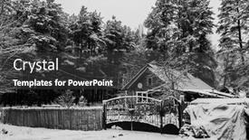  Presentation with residential - Audience pleasing slide deck consisting of residential-buildings-in-winter backdrop and a dark gray colored foreground