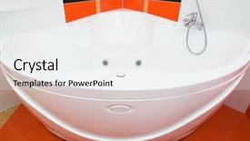  Presentation with cedar bath - Colorful presentation theme enhanced with residential cleaning - beautiful big bath backdrop and a white colored foreground