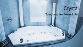  Presentation with marble - Amazing PPT theme having residential cleaning - beautiful big bath backdrop and a light blue colored foreground