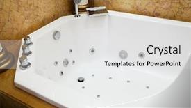  Presentation with up of a blue marble - Slides consisting of residential cleaning - beautiful big bath background and a light gray colored foreground