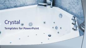  Presentation with marble - Colorful slides enhanced with residential cleaning - beautiful big bath backdrop and a sky blue colored foreground