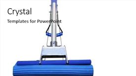  Presentation with dark blue - Presentation design consisting of residential cleaning - dark blue mop for washing background and a  colored foreground