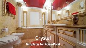  Presentation with marble - Beautiful presentation theme featuring residential cleaning - fashionable marble bathroom backdrop and a tawny brown colored foreground