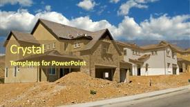  Presentation with residential - Cool new theme with residential construction in a subdivision backdrop and a tawny brown colored foreground