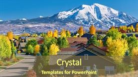  Presentation with neighborhood - PPT theme having residential neighborhood in colorado background and a  colored foreground