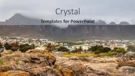  Presentation with cape town - Presentation theme enhanced with residential-suburbia-cape-town-near background and a light gray colored foreground