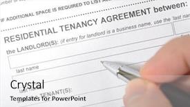  Presentation with residential - Colorful slide deck enhanced with residential tenancy agreement backdrop and a white colored foreground