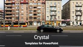  Presentation with underground metro rails - PPT theme consisting of residential underground area in warsaw background and a dark gray colored foreground