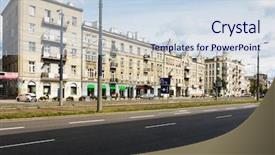  Presentation with residential - Audience pleasing slide deck consisting of residential underground area in warsaw backdrop and a sky blue colored foreground