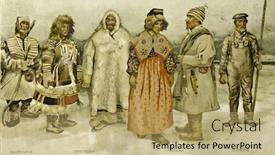  Presentation with siberia - Cool new slide deck with residents-of-siberia-zyrians-samoyeds backdrop and a yellow colored foreground