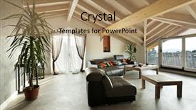  Presentation with ethnic - Presentation theme having resin - interior new loft ethnic furniture background and a coral colored foreground