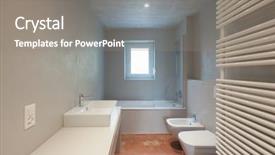  Presentation with nobody - Presentation theme consisting of resin - modern house interior nobody inside background and a gray colored foreground