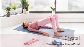  Presentation with resistance - Amazing presentation having resistance-bands-exercise-glute-bridge backdrop and a coral colored foreground