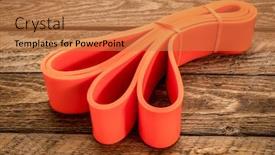  Presentation with resistance - Audience pleasing presentation theme consisting of resistance-exercise-band-for-fitness backdrop and a coral colored foreground
