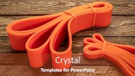  Presentation with resistance - PPT layouts having resistance-exercise-band-for-fitness background and a crimson colored foreground