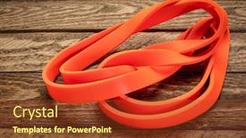  Presentation with resistance - Cool new slide set with resistance-exercise-band-for-fitness backdrop and a tawny brown colored foreground