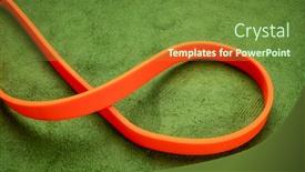  Presentation with resistance - Presentation design having resistance-exercise-band-for-fitness background and a tawny brown colored foreground
