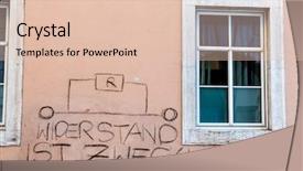  Presentation with resistance - PPT theme having resistance is futile symbol background and a lemonade colored foreground