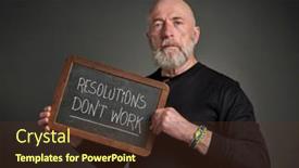  Presentation with goal setting - PPT theme enhanced with resolutions-do-not-work-white background and a tawny brown colored foreground