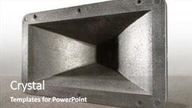  Presentation with artificial intelligence white - Colorful PPT theme enhanced with resonant electronics - loudspeaker on white background backdrop and a gray colored foreground