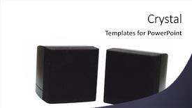  Presentation with speakers - Cool new presentation theme with resonant electronics - pair os speakers isolated backdrop and a white colored foreground