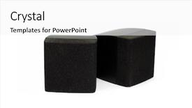  Presentation with speakers - Colorful theme enhanced with resonant electronics - pair os speakers isolated backdrop and a white colored foreground