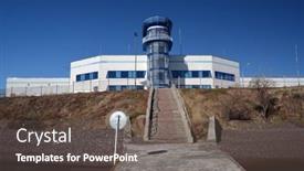  Presentation with ballistic - Slide deck featuring resort-balkhash-lake-central-kazakhstan background and a gray colored foreground