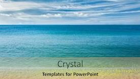  Presentation with water wave - Slides consisting of resort-beach-holidays-concept-tropical background and a soft green colored foreground