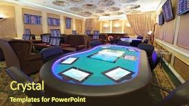 Presentation with casino - Cool new theme with resort casinos - empty casino with modern electronic backdrop and a tawny brown colored foreground