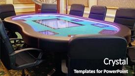  Presentation with casino - PPT layouts consisting of resort casinos - modern empty hall in casino background and a black colored foreground