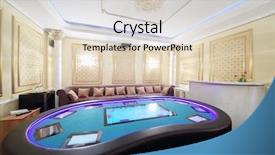  Presentation with casino - Slides consisting of resort casinos - private hall in casino background and a lemonade colored foreground