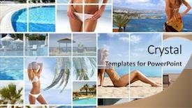  Presentation with resort - Presentation having resort collage made of cyprus background and a light blue colored foreground