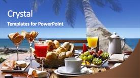  Presentation with breakfast - Audience pleasing presentation consisting of breakfast backdrop and a teal colored foreground